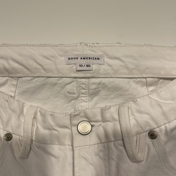 Good American White Distressed Denim - Picture 3 of 4